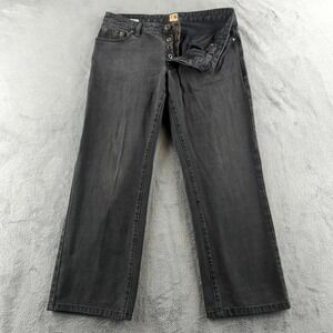Hugo Boss Jeans Mens 36x29* Black Faded‎ Orange31 Regular Fit Button Fly Denim